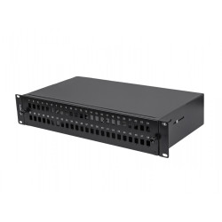 Przełącznica światłowodowa 48XSC Simplex / 48XLC Duplex Rack 19 cali 2U czarna + akcesoria 