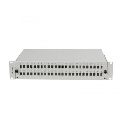 Przełącznica światłowodowa 48XSC Simplex / 48XLC Duplex Rack 19 cali 2U Szara + akcesoria 