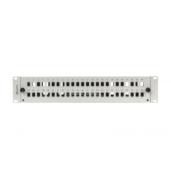Przełącznica światłowodowa 48XSC Simplex / 48XLC Duplex Rack 19 cali 2U Szara + akcesoria 