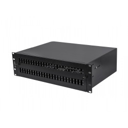 Przełącznica światłowodowa 48XSC Duplex / 48XLC Quad Rack 19 cali 3U czarna + akcesoria 