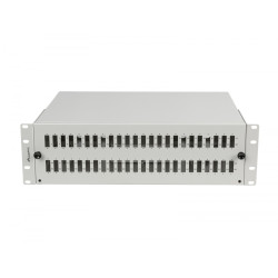 Przełącznica światłowodowa 48XSC Duplex / 48XLC Quad Rack 19 cali 3U szara + akcesoria 