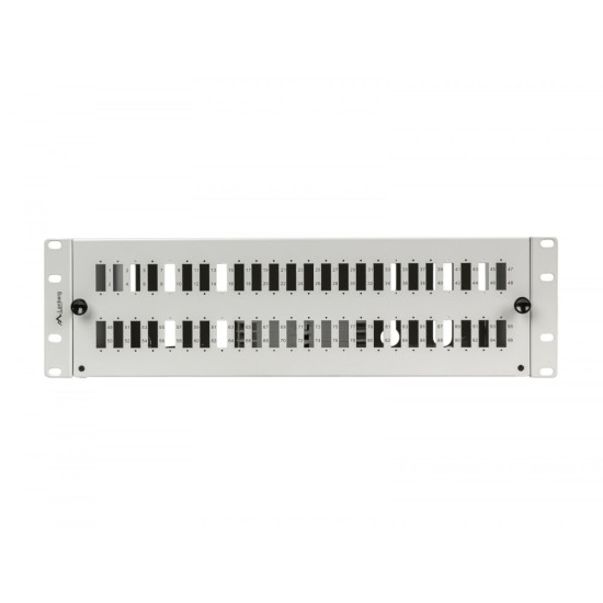 Przełącznica światłowodowa 48XSC Duplex / 48XLC Quad Rack 19 cali 3U szara + akcesoria 