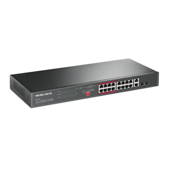 Przełącznik MS118CP 16-Port 10/100M + 2-Port G Rack Sw16PoE 