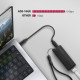 ADE-10GR Karta sieciowa USB-C 10Gbps, port RJ-45 10GbE (10/5/2.5/1G), chipset Realtek RTL8159, Wake-on-LAN, aluminiowa, odłączany kabel 19 cm, czarna