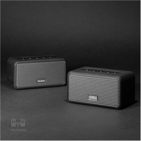 Głośnik RETRO MAMBO S Czarny Moc 20W, IPX4, TWS, BT Aku.4400mAh 