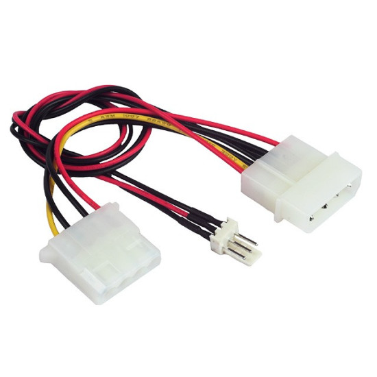 Kabel rozdzielacz zasilania 2xMOLEX/1x3PIN dla wentylatora