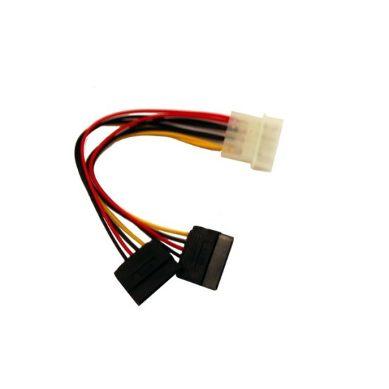 Kabel SATA zasilający 0,15M MOLEX->SATAx2