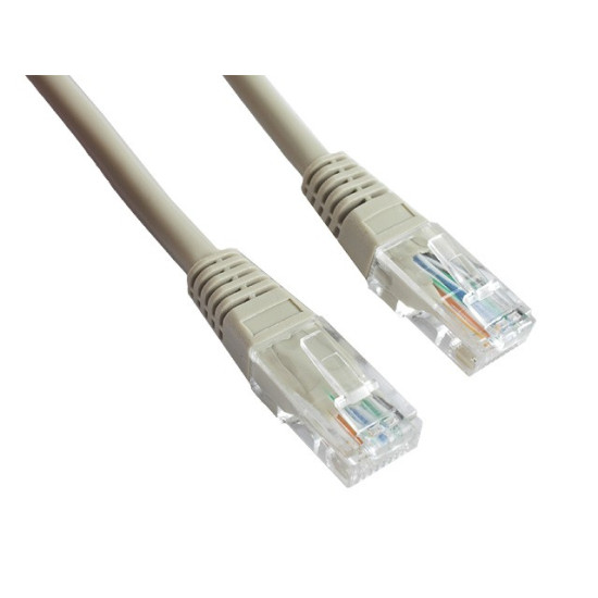Patch cord kat.5e osłonka zalewana 5M szary