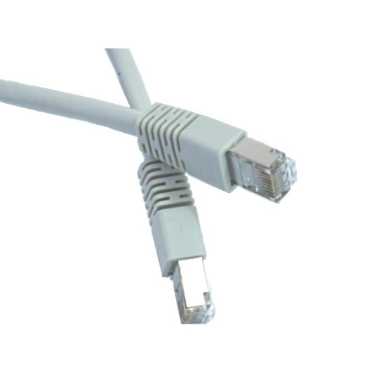 Patch cord ekranowany FTP kat.6 osłonka zal. 10M  szary