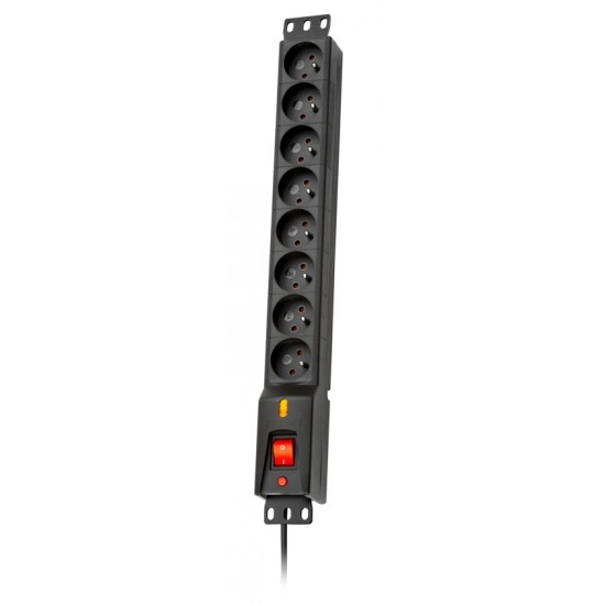 Listwa przeciwprzepięciowa LXARM 810, 3L, PDU, 1,5m, czarna