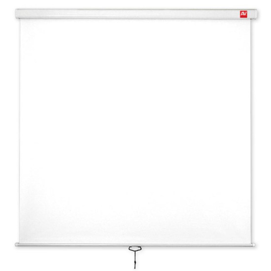 Ekran ścienny ręczny Wall Standard 200, 1:1, 200x200cm, powierzchnia biała, matowa