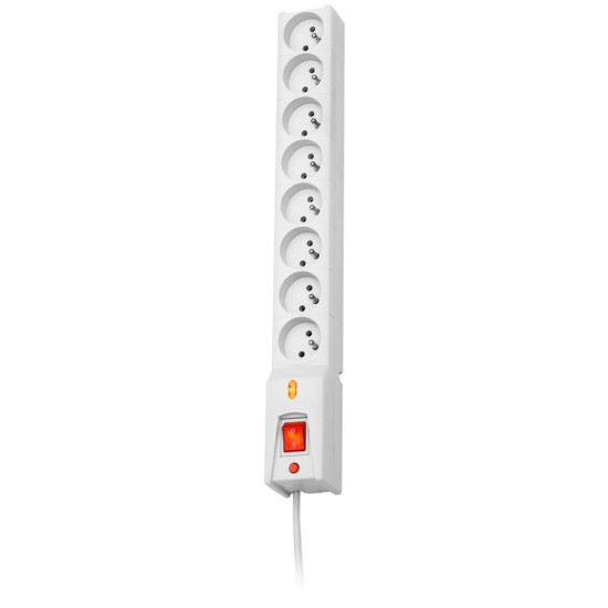 Listwa przeciwprzepięciowa LX 810, 1L, 3,0m, szara