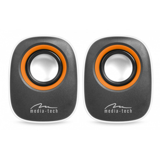 IBO - GŁOŚNIKI STEREO ZASILANE Z PORTU USB, RMS 6W, REGULACJA    GŁOŚNOSCI, BIAŁE