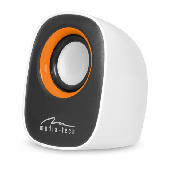 IBO - GŁOŚNIKI STEREO ZASILANE Z PORTU USB, RMS 6W, REGULACJA    GŁOŚNOSCI, BIAŁE