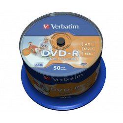 DVD-R 16x 4.7GB 50P CB PRINTABLE   43533
