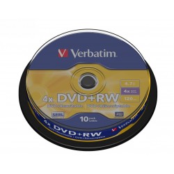 DVD+RW 4x 4.7GB 10P CB             43488