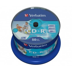 CD-R 52x 700MB 50P CB Printable   43438