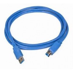 Kabel USB 3.0 typu AB AM-BM 1,8 niebieski Kabel USB 3.0 typu AB AM-BM 1,8 niebieski