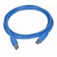 Kabel USB 3.0 typu AB AM-BM 1,8 niebieski