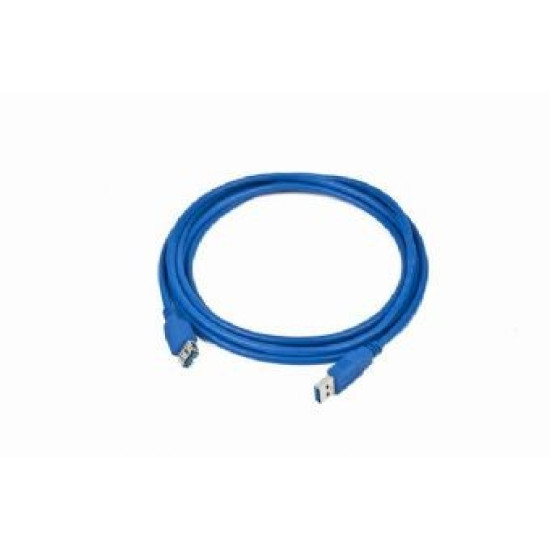 Przedłużacz USB 3.0 typu AM-AF   3m niebieski