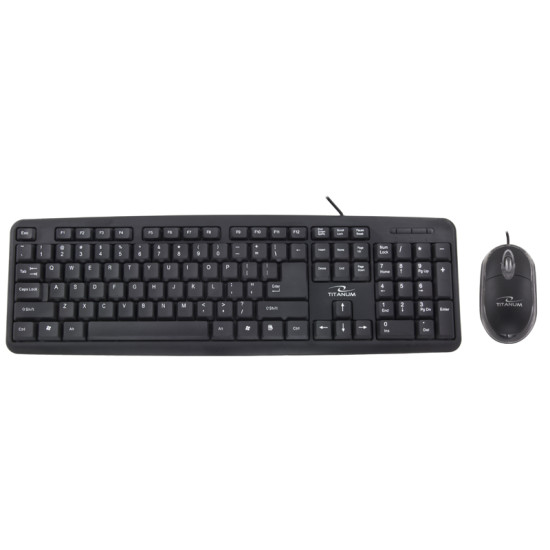 TITANUM ZESTAW MYSZ + KLAWIATURA PRZEWODOWA USB SALEM TK106 