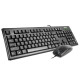 Zestaw klawiatura + mysz KM-72620D USB Czarny 