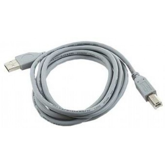 Kabel USB 2.0 typu AB AM-BM 1.8m szary