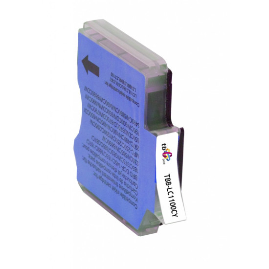 Tusz do Brother LC980/1100 TBB-LC1100CY CY 100% nowy
