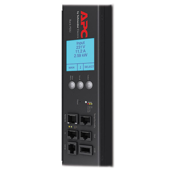 AP8858 Rack PDU 2G, Metered, ZeroU, 20A/208V, 16A/230V, (18) C13 & (2) C19 