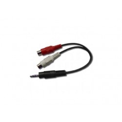 Kabel MINIJACK/2xRCA(Cinch) M/F 20cm 
