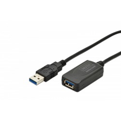 Kabel przedłużający USB 3.0 SuperSpeed Typ USB A/USB A M/Ż aktywny, czarny 5m Kabel przedłużający USB 3.0 SuperSpeed Typ USB A/USB A M/Ż aktywny, czarny 5m