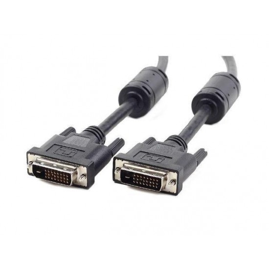 Kabel DVI-D(M)/DVI-D(M)(24+1) Dual Link Ferryt 1.8M Czarny 