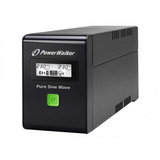 UPS LINE-INTERACTIVE 800VA 2X PL 230V, PURE SINE    WAVE, RJ11/45 IN/OUT, USB, LCD