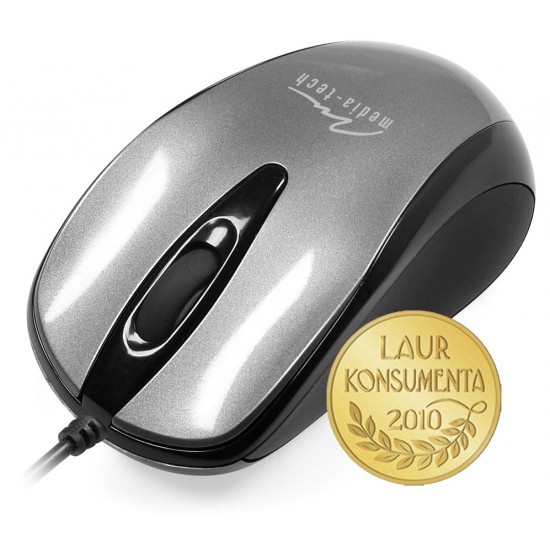 Mysz optyczna 800dpi srebrna MT1091S Mysz optyczna 800dpi srebrna MT1091S