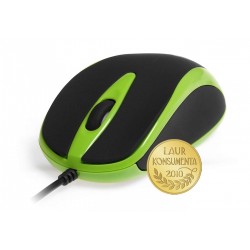 Mysz optyczna 800dpi czarno-zielona MT1091G