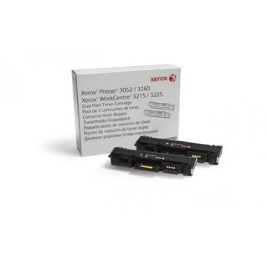 Toner dwupak BLACK 2x3.0k do Phaser3052/3260 WC3215/3225 Toner dwupak BLACK 2x3.0k do Phaser3052/3260 WC3215/3225