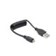 Kabel USB AM-Micro Spirala 20-60cm 