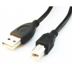 Kabel USB 2.0 typu AB AM-BM 3m czarny Kabel USB 2.0 typu AB AM-BM 3m czarny