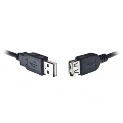 Przedluzacz USB 2.0 typu AM-AF 1.8m czarny Przedluzacz USB 2.0 typu AM-AF 1.8m czarny