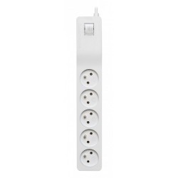 Listwa przeciwprzepięciowa ZX 510, 1L, 5,0m, szara