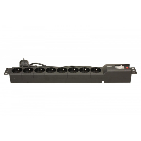 Listwa przeciwprzepięciowa LXARM 810, 3L, PDU, 1,5m, czarna