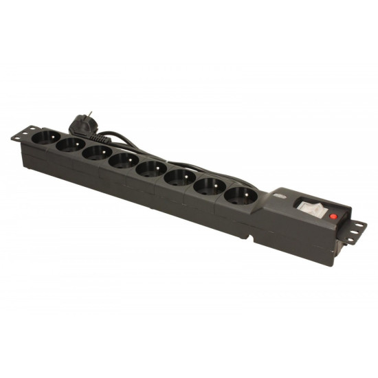 Listwa przeciwprzepięciowa LXARM 810, 3L, PDU, 1,5m, czarna