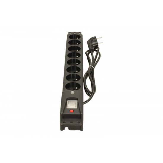 Listwa przeciwprzepięciowa LXARM 810, 3L, PDU, 1,5m, czarna
