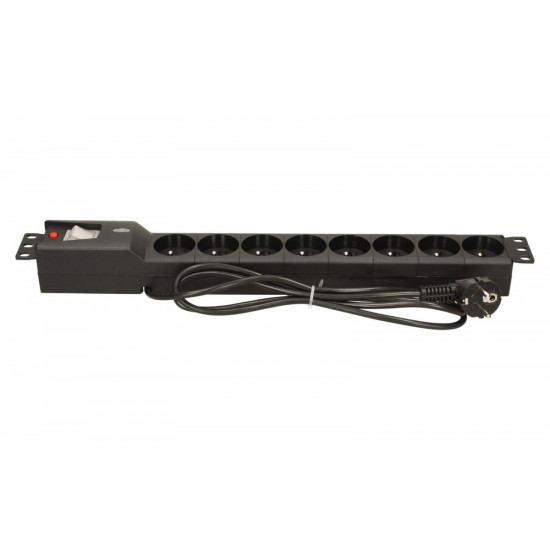 Listwa przeciwprzepięciowa LXARM 810, 3L, PDU, 1,5m, czarna