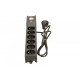 Listwa przeciwprzepięciowa LX 610, 1L, 1.5m, czarna