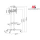 Profesjonalny stand wózek do telewizora na kółkach Maclean MC-661 max 55kg max 600x400
