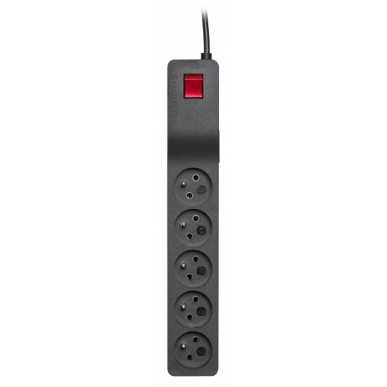 Listwa przeciwprzepięciowa ZX 510, 1L, 1,0m, czarna