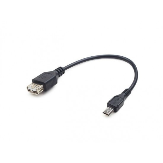 KABEL USB MICRO BM->AF USB 2.0 OTG 15CM długi wtyk 