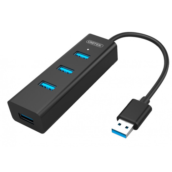 Hub 4x USB 3.0; BC1,2; CZARNY 