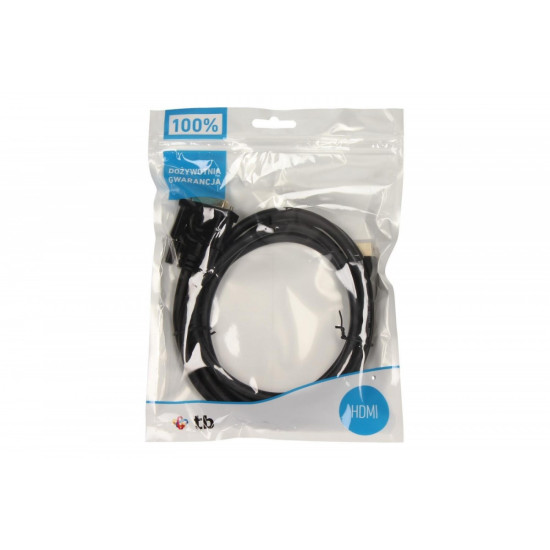 Kabel HDMI - DVI 1.8m DVI 24+1, pozłacany